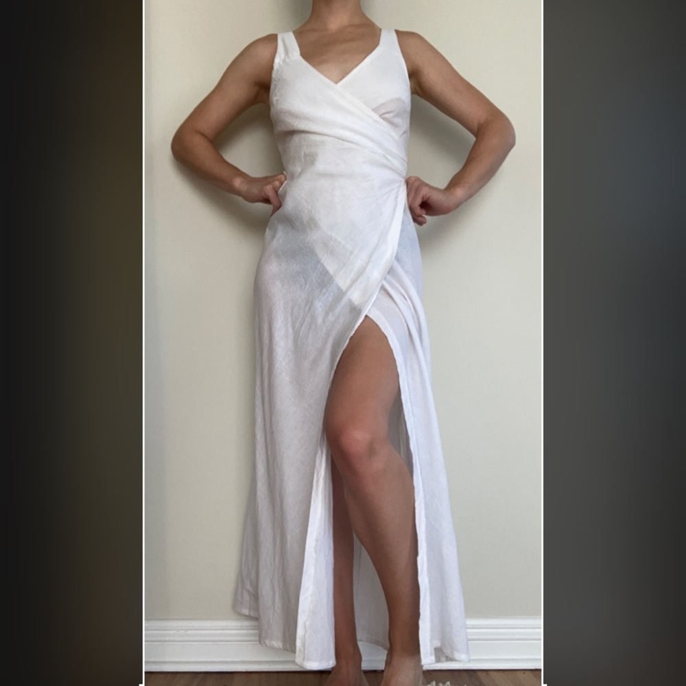 Summer Wrap Dress in White